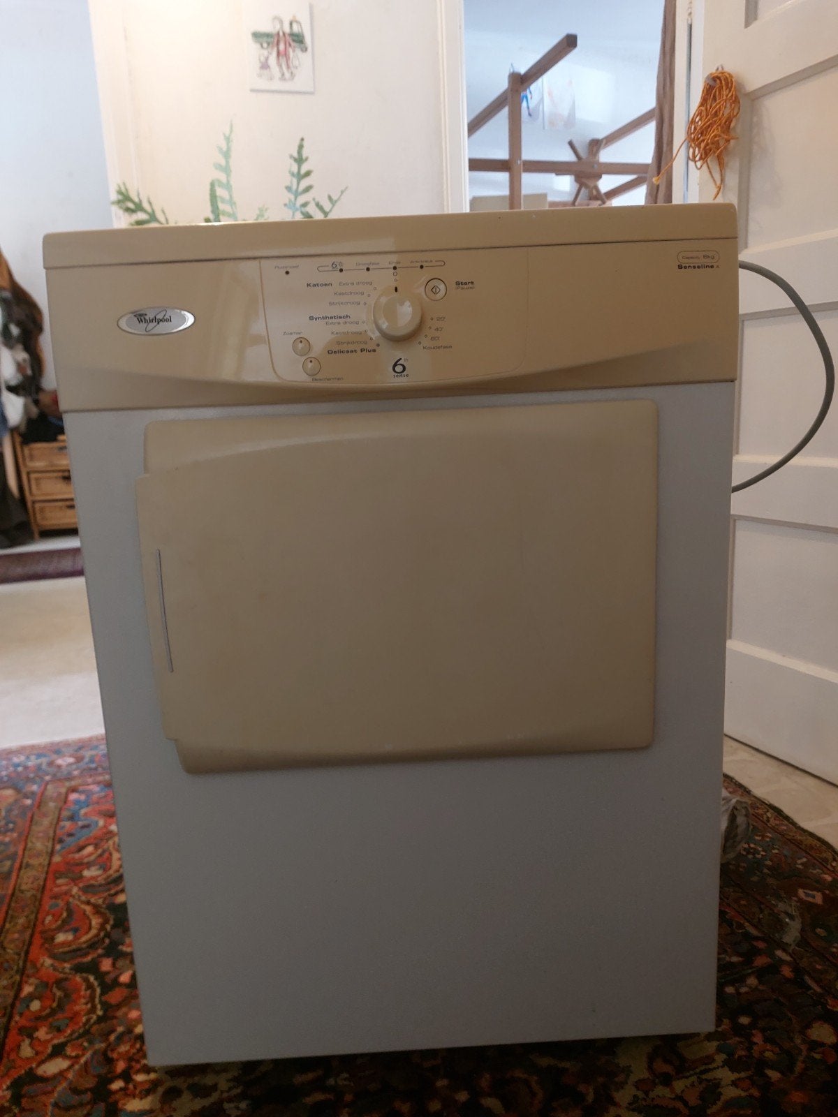 GRATIS Whirlpool SENSELINE A Wasdroger GRATIS, Witgoed en Apparatuur, Ophalen, 6 tot 8 kg, Gebruikt, Luchtafvoer
