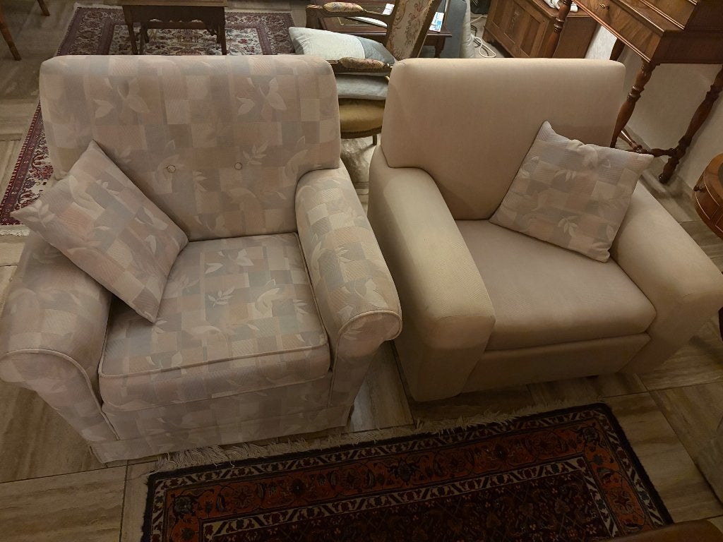 Stoffen fauteuil, Ophalen, Gebruikt, 75 tot 100 cm, Stof