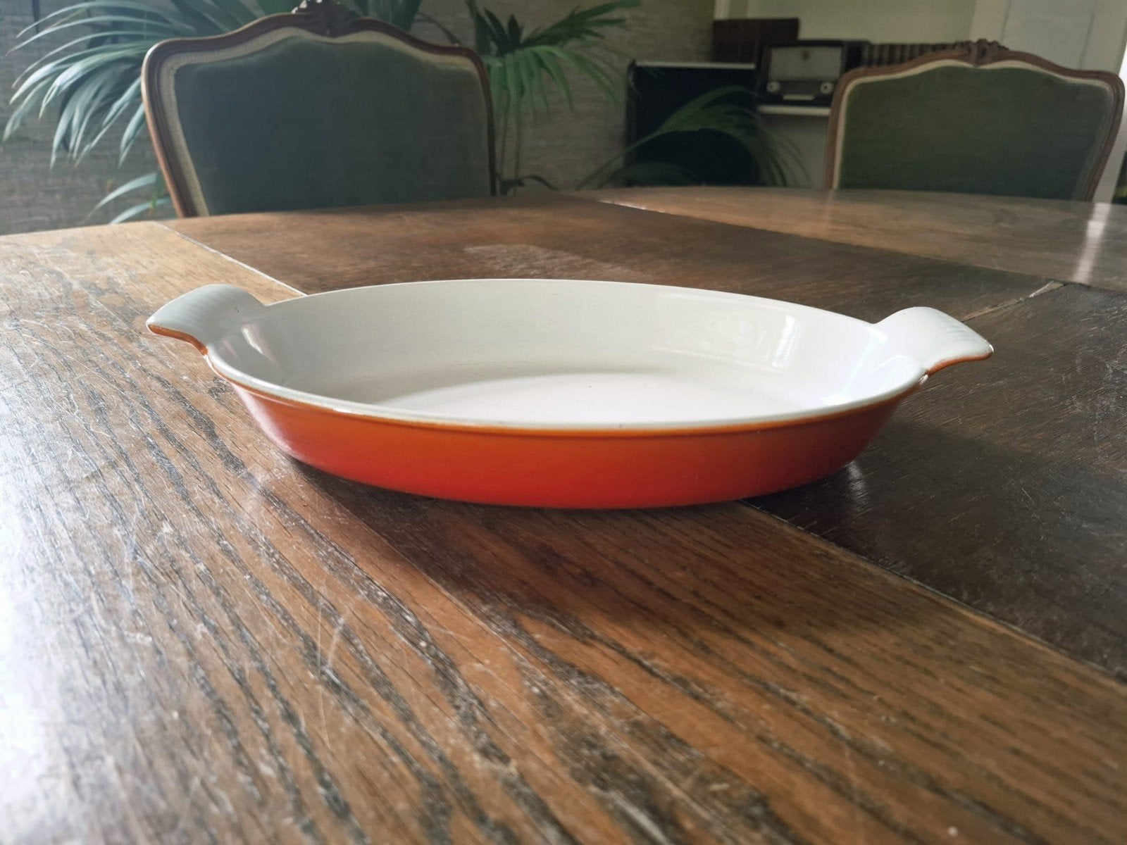 Gietijzeren ovenschaal FE belgium Descoware, Ophalen of Verzenden