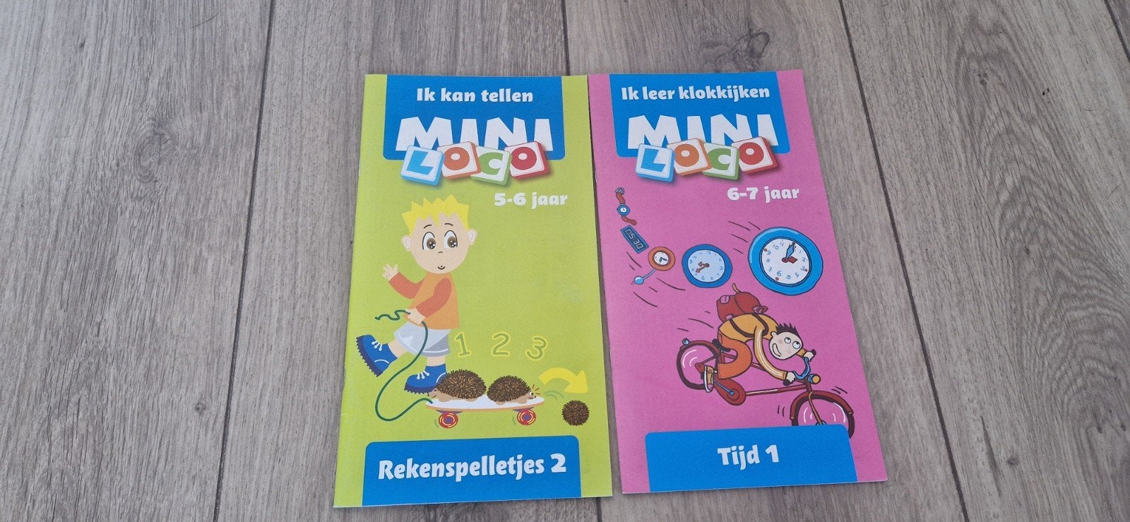 Mini Loco Boekjes: Ik leer klokkijken & Ik kan tellen, Ophalen of Verzenden, Zo goed als nieuw, 3 tot 4 jaar
