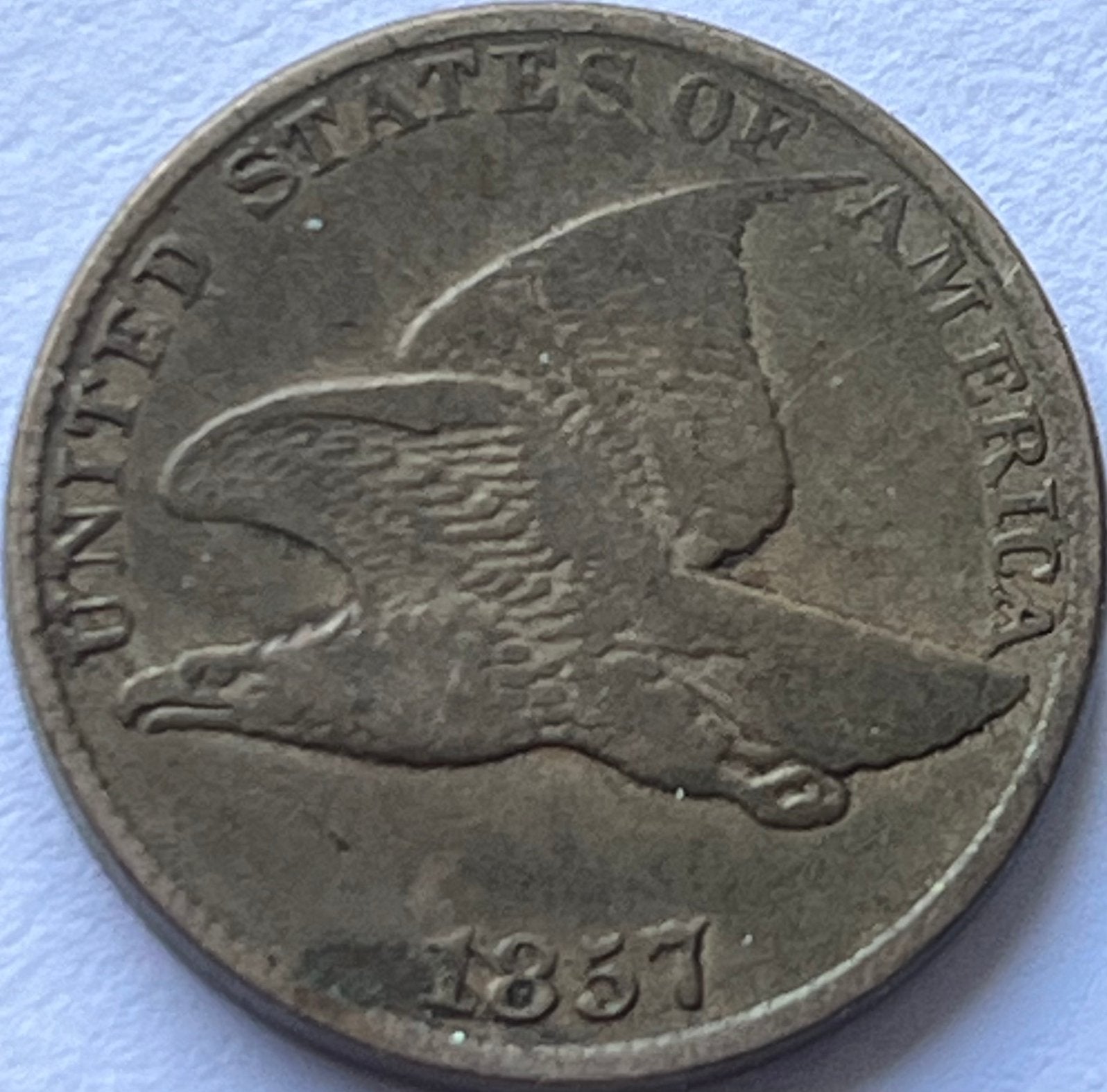 Verenigde Staten een cent 1857, Ophalen of Verzenden, Noord-Amerika, Losse munt