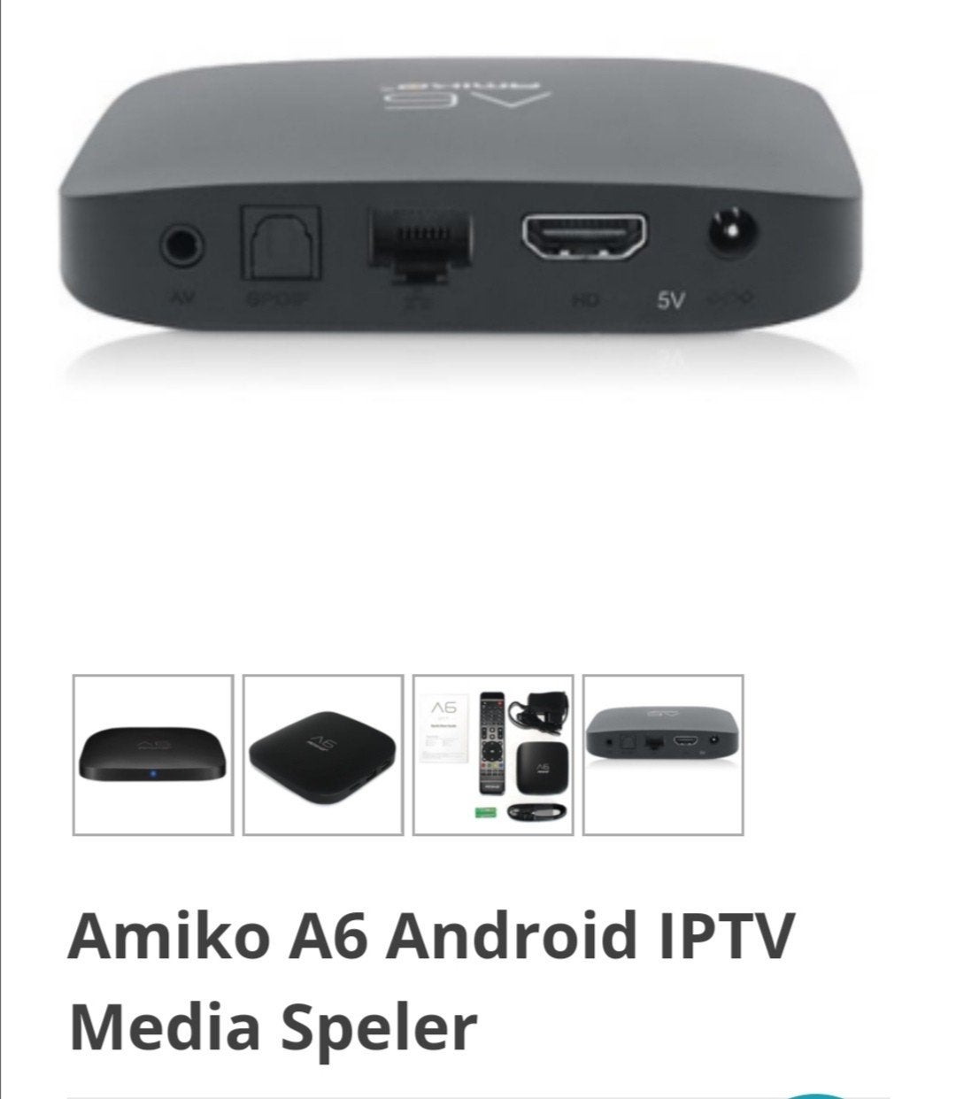 Amiko A6 Android IPTV Media Speler - Budgetvriendelijk, Ophalen of Verzenden, Nieuw, HDMI, Zonder harde schijf