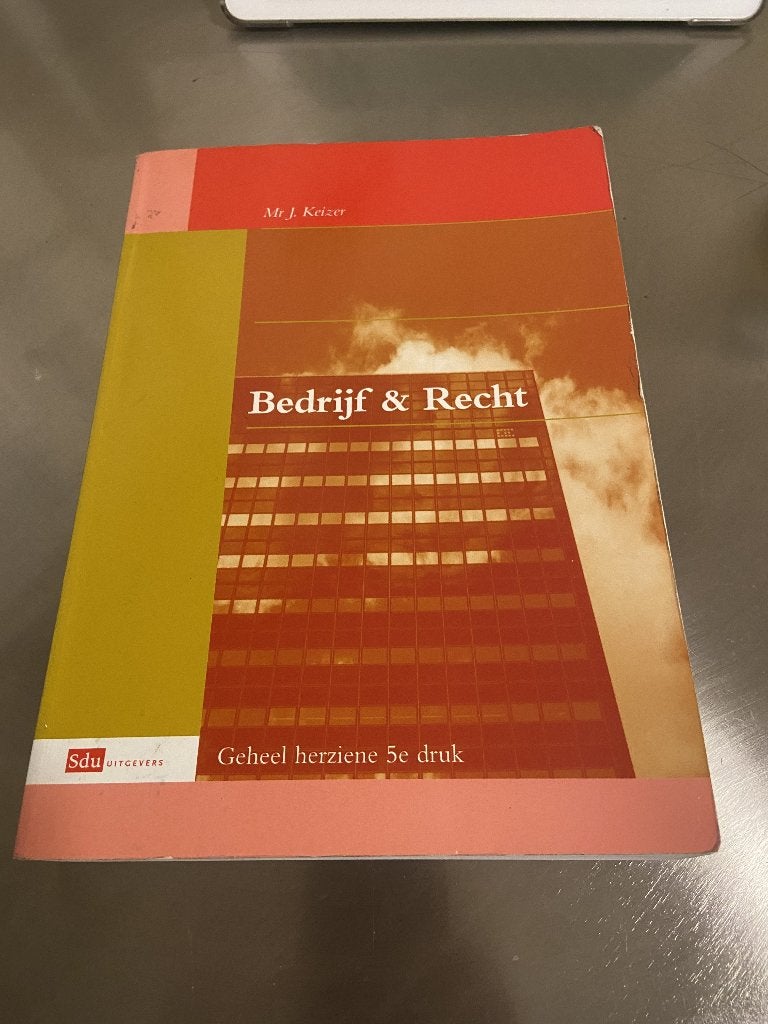 Jan Keizer - Bedrijf en Recht, Boeken, Ophalen of Verzenden, Alpha, Zo goed als nieuw, HBO