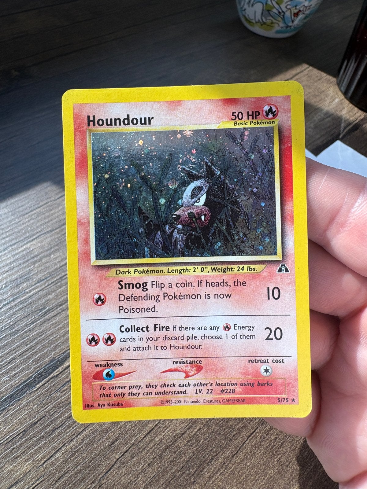 Houndour Neo Discovery Holo LP (5/75), Ophalen, Gebruikt, Losse kaart