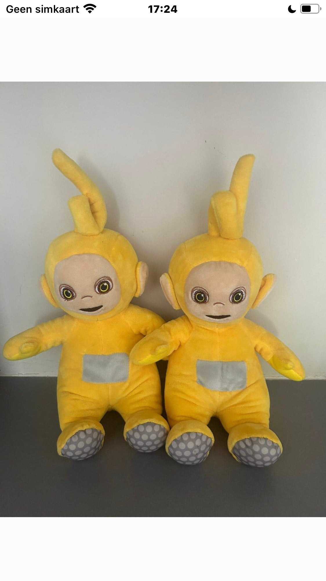 Knuffel Teletubbie Lala - Rookvrij huis, Overige merken, Overige typen, Ophalen of Verzenden, Zo goed als nieuw