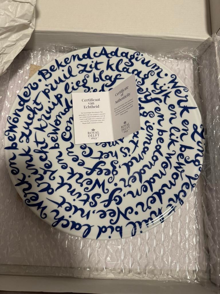 Royal Delft 1653 bord, Ophalen