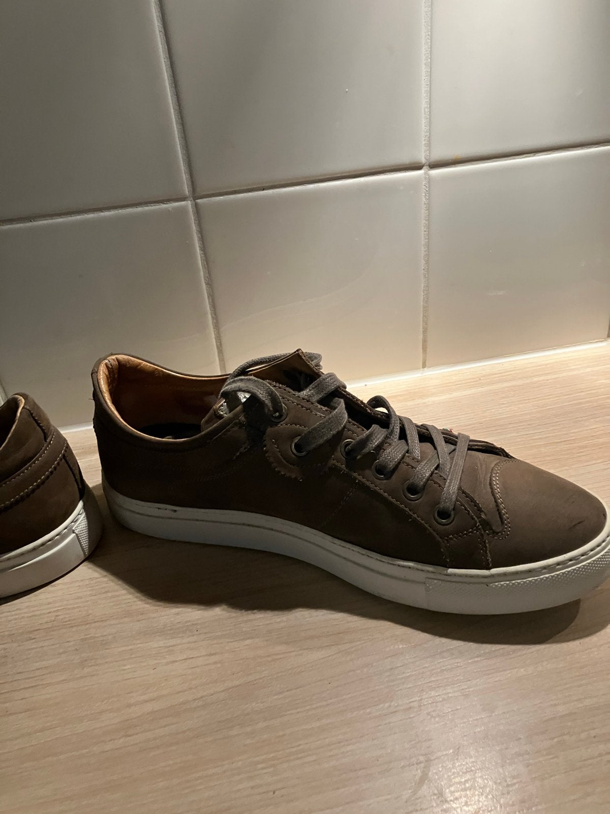 Giorgio 1958 Heren Sneakers - Bruin Leer, Bruin, Ophalen of Verzenden, Sneakers of Gympen, Zo goed als nieuw