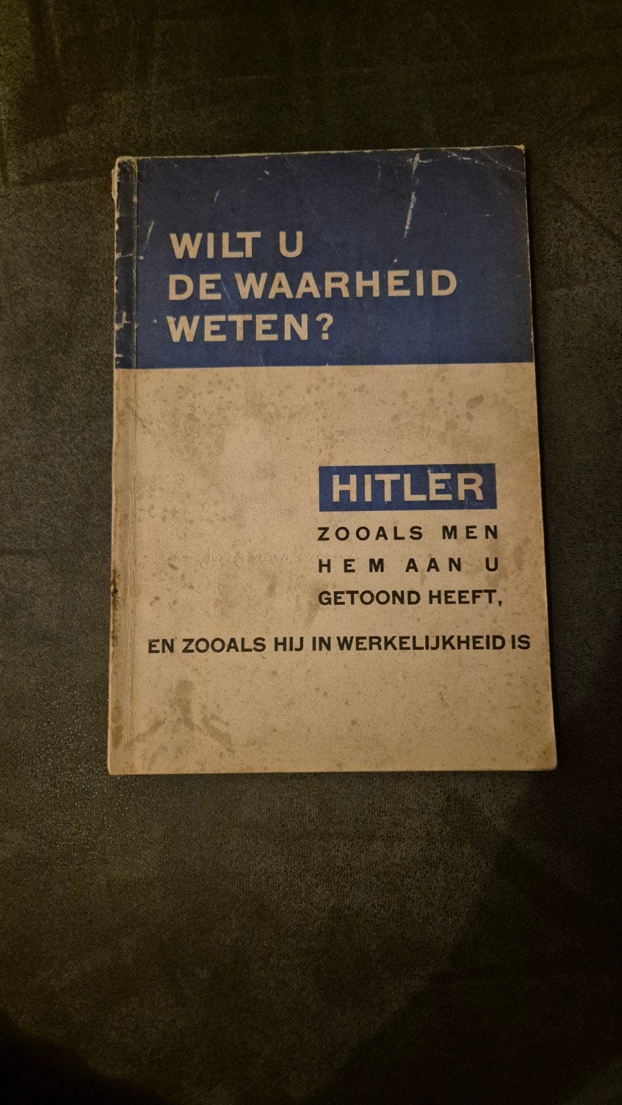 Wilt u de waarheid weten? Hitler boekje, Ophalen, 20e eeuw of later, Gelezen, Onbekend