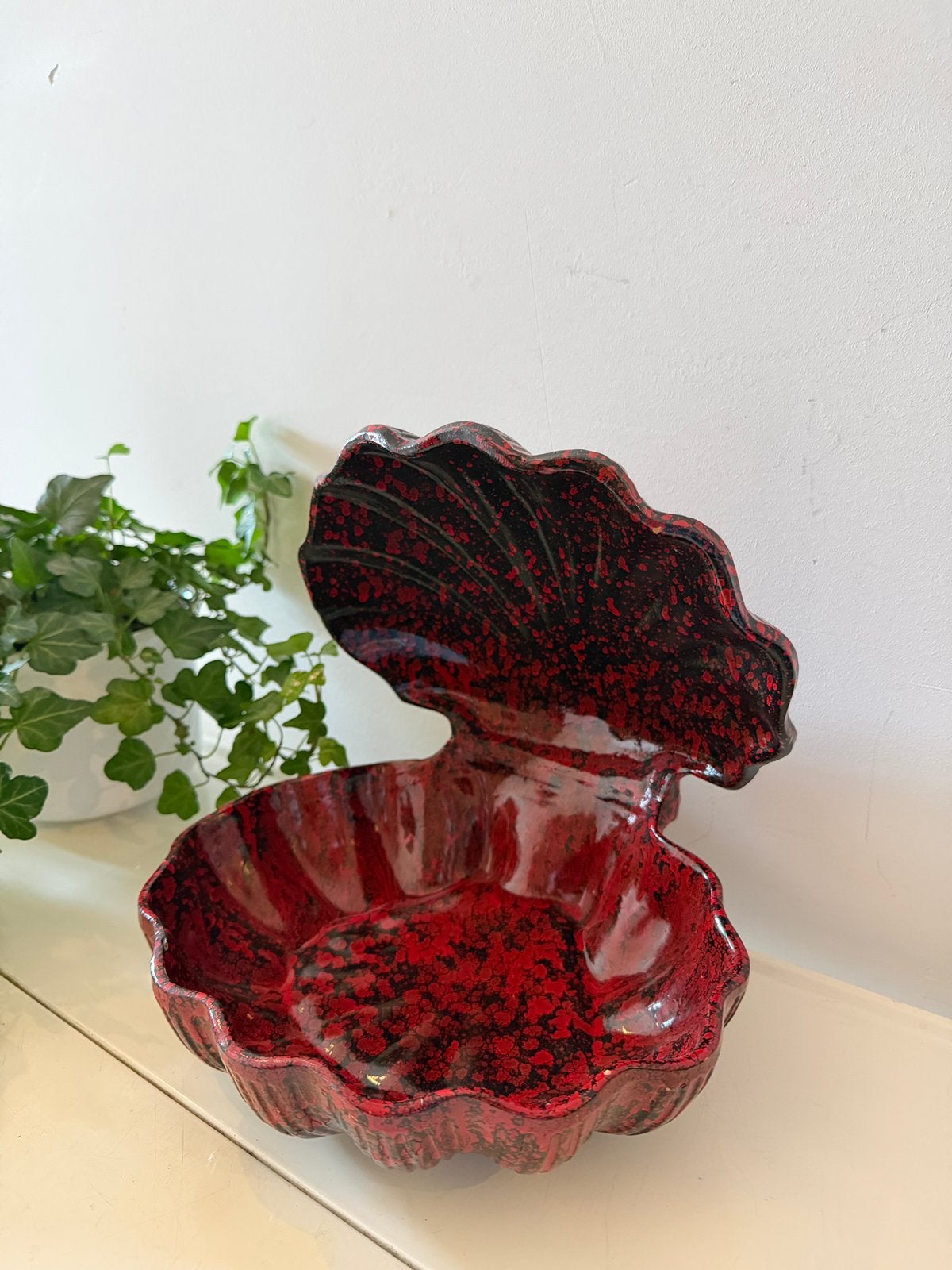 Vintage Mid Century keramieken schelpenschaal, Ophalen of Verzenden