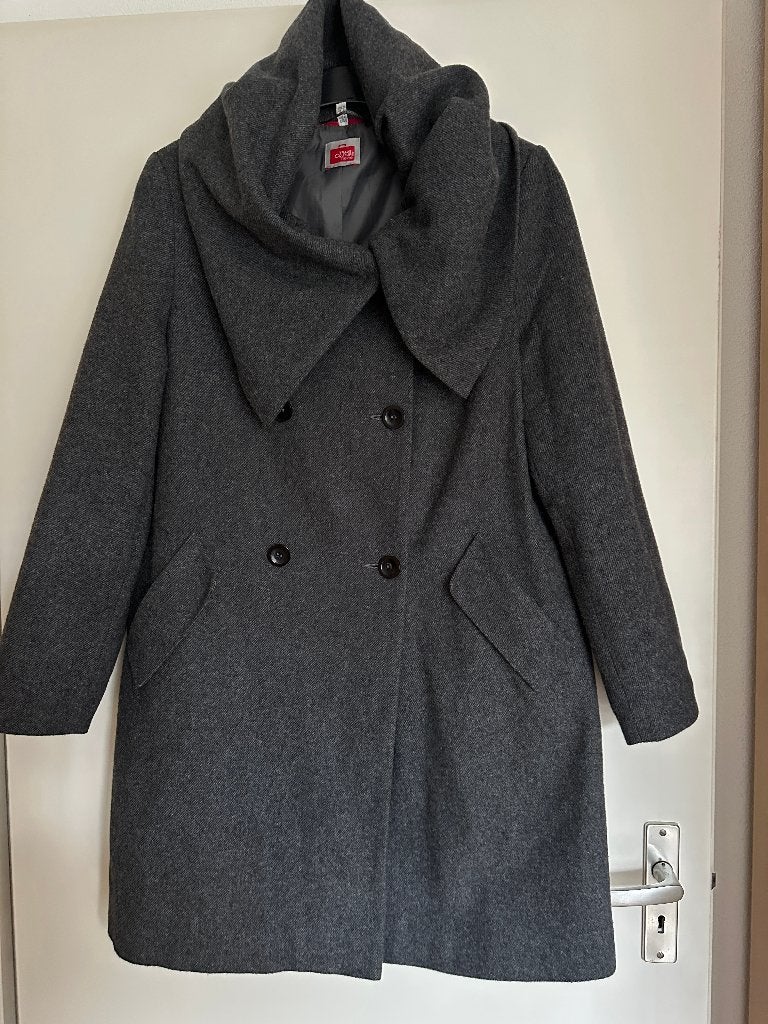 winterjas dames, Maat 38/40 (M), Ophalen of Verzenden, Zo goed als nieuw, Grijs