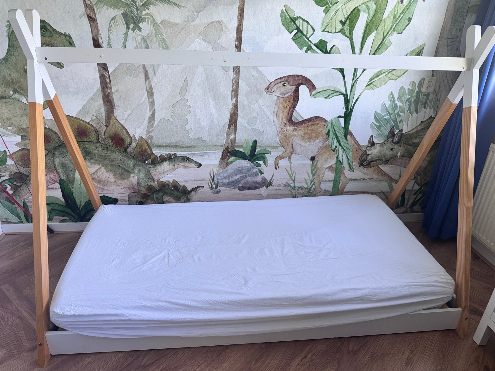 Tipi bed 90x190 voor peuters en kleuters, Ophalen, 85 tot 100 cm, Gebruikt, Matras