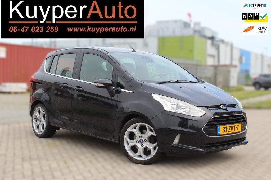 Ford B-Max 1.0 EcoBoost Titanium CLIMA TREKHAAK SENSOREN rij, Auto's, Ford, Voorwielaandrijving, Euro 5, 101 pk, Gebruikt