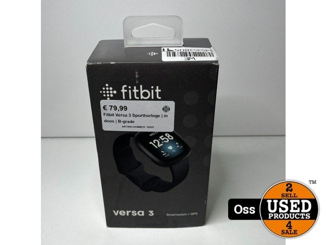 Fitbit Versa 3 Sporthorloge | in doos | B-grade, Fitbit, Zo goed als nieuw, Support@fitbit.com, 199 Fremont Street, 14th Floor
San Francisco, CA 94105
United States