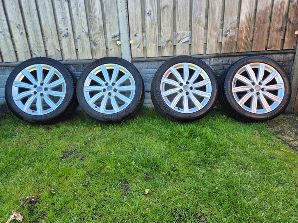 Audi A6 C7/C8 19 inch velgen met Michelin Primacy 4, 19 inch, Gebruikt, 255 mm, Banden en Velgen