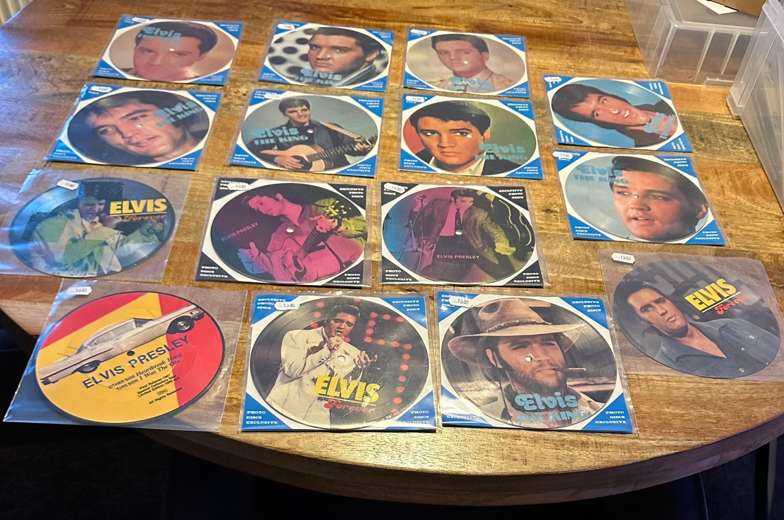 Elvis presley met foto op druk, Ophalen of Verzenden, Gebruikt, Overige genres