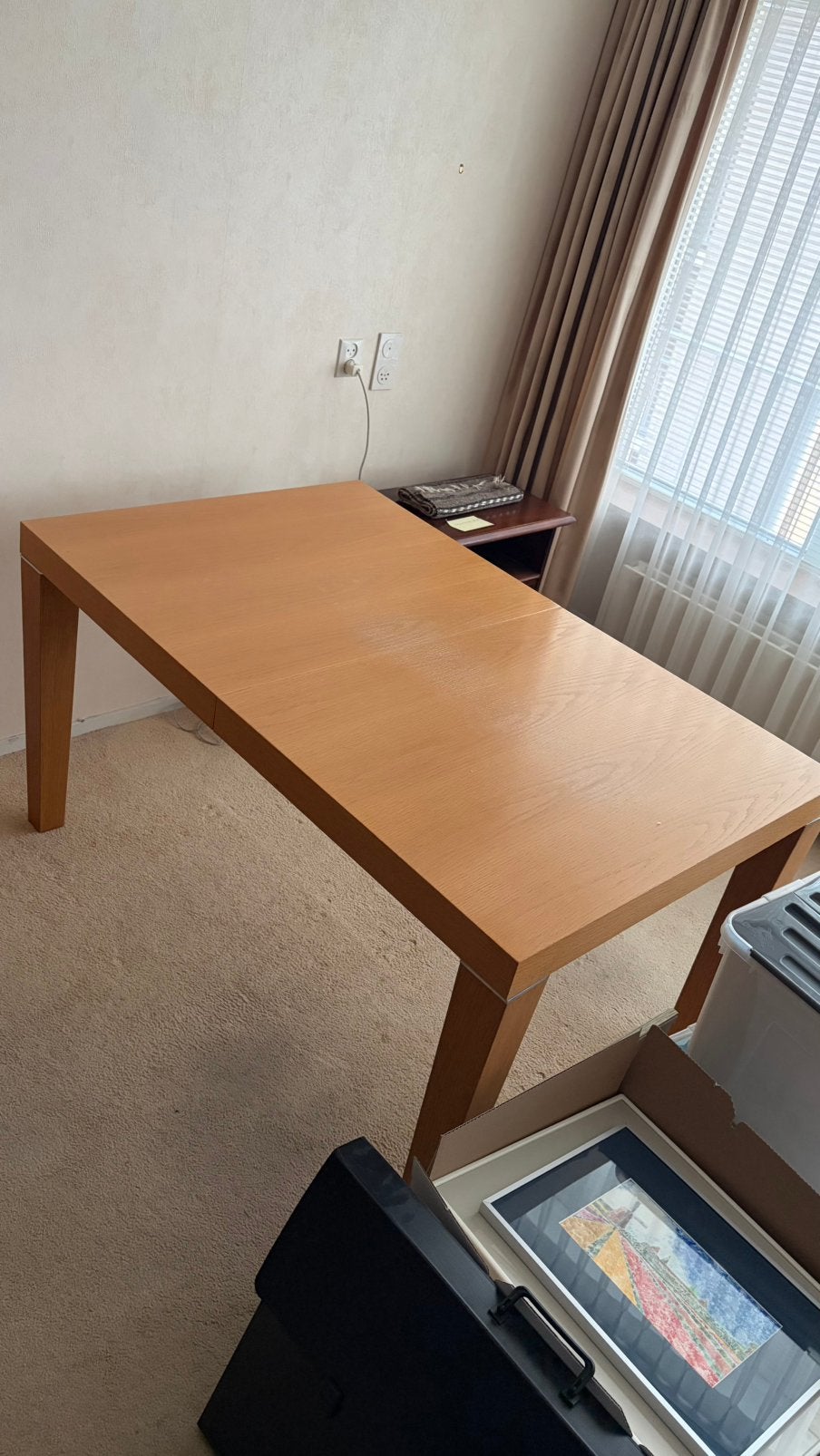 Uitschuifbare eettafel, Ophalen, 50 tot 100 cm, Zo goed als nieuw, 150 tot 200 cm