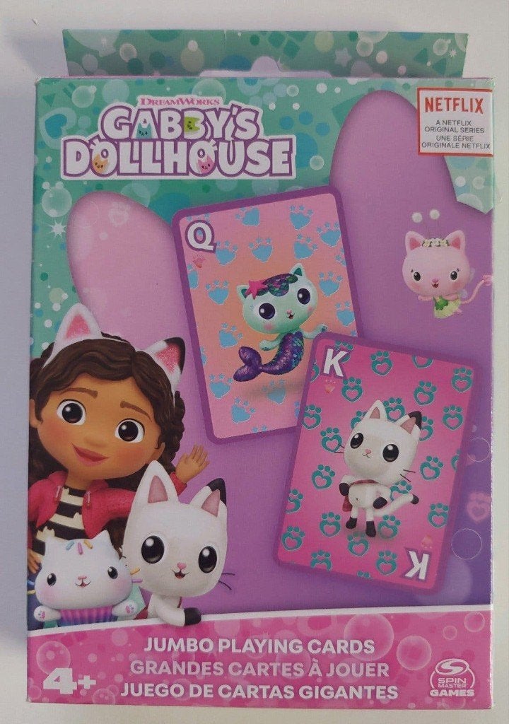 Gabby's Dollhouse Jumbo Speelkaarten - Gebruikt, Een of twee spelers, Ophalen of Verzenden, Gebruikt