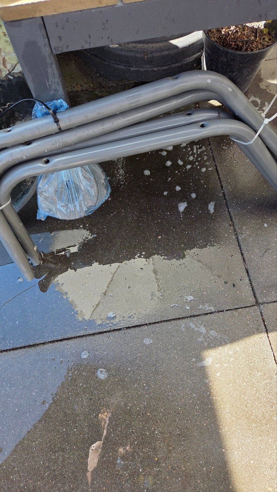 tuintafel, Tuin en Terras, Ophalen, Gebruikt, Rond, Metaal