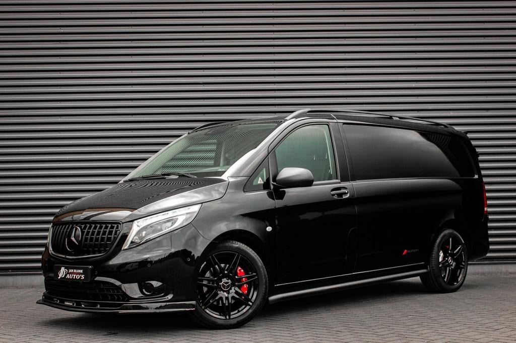 Mercedes-Benz Vito 119CDI 190PK LANG JB-EDITION FULL BLACK /, Auto's, Achterwielaandrijving, 2027 kg, Zwart, Bedrijf