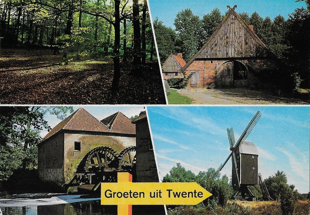 Ch56 ansichtkaart groeten uit twente gerrie hoeve lattrop, Verzamelen, Ansichtkaarten | Nederland, Ophalen of Verzenden, 1980 tot heden