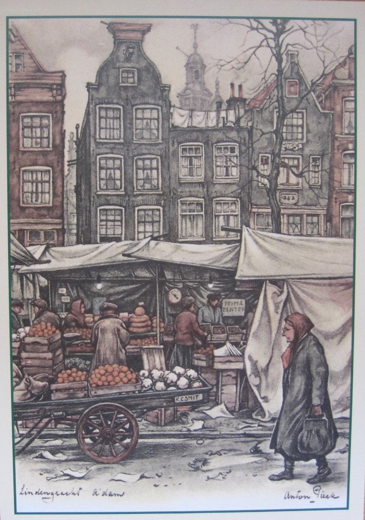 Anton Pieck - Lindengracht Amsterdam - nieuwe ansichtkaart, Verzenden, 1980 tot heden, Ongelopen, Overige thema's