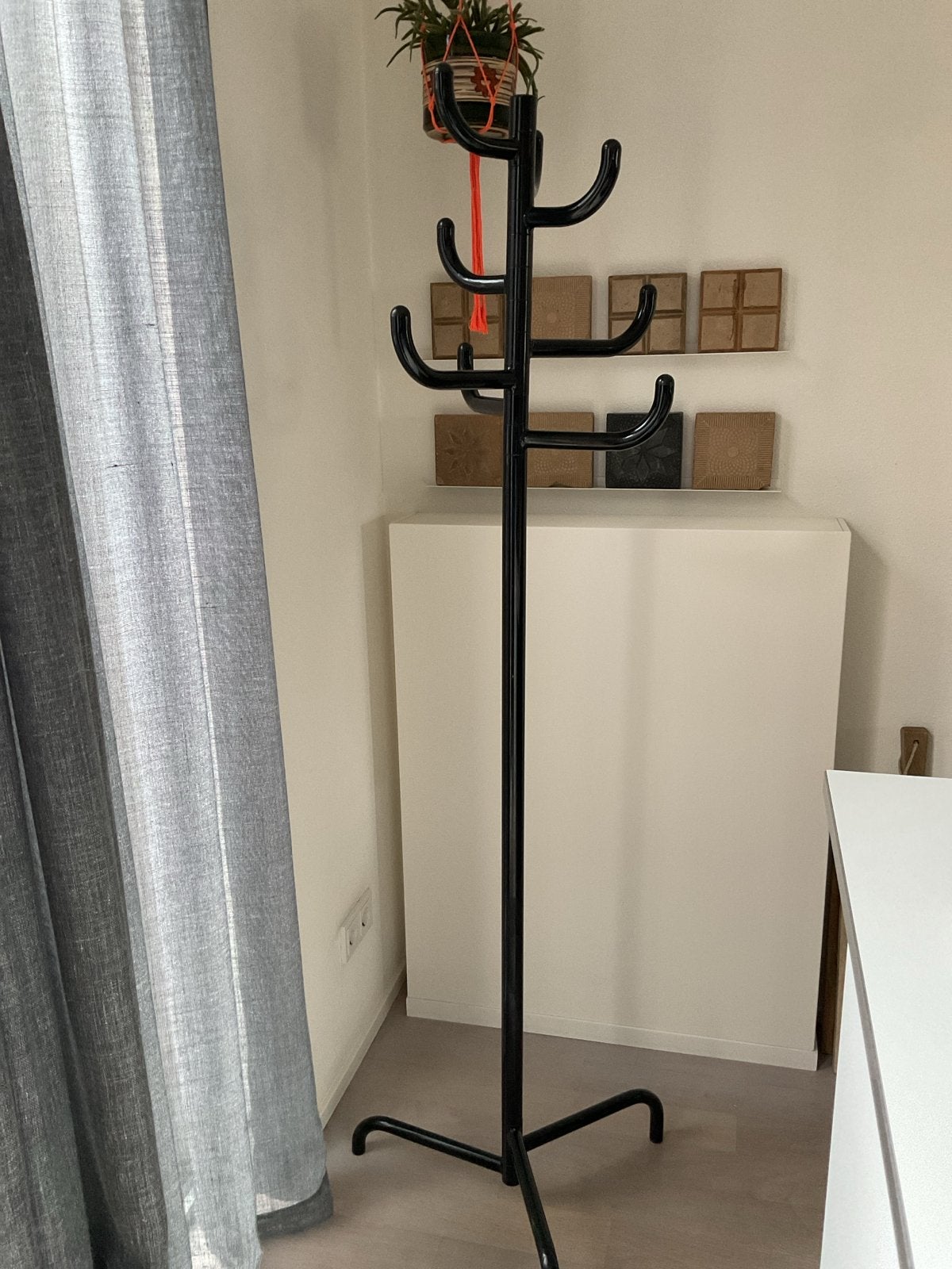 Vintage IKEA Kapstok Jaren '80 - Zwart Design, Ophalen, Gebruikt, Metaal, Staande kapstok