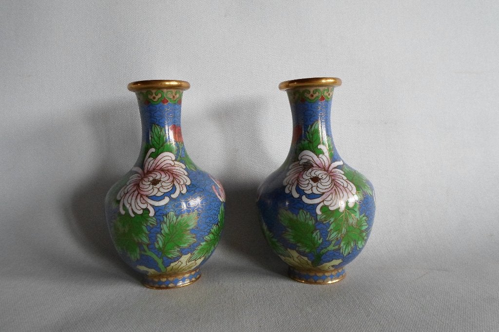 Cloisonne Vazen Set, Antiek en Kunst, Antiek | Emaille, Ophalen of Verzenden