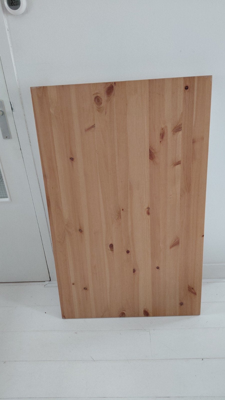 IKEA LERHAMN eettafel - grenenhout met witte poten, Huis en Inrichting, Tafels | Eettafels, Ophalen, Gebruikt, 100 tot 150 cm