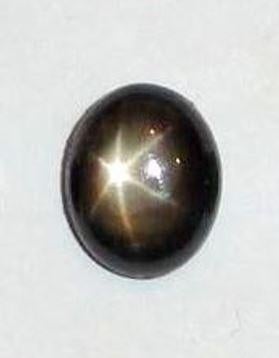 Cabochon ster saffier zwart, Ophalen of Verzenden, Gebruikt