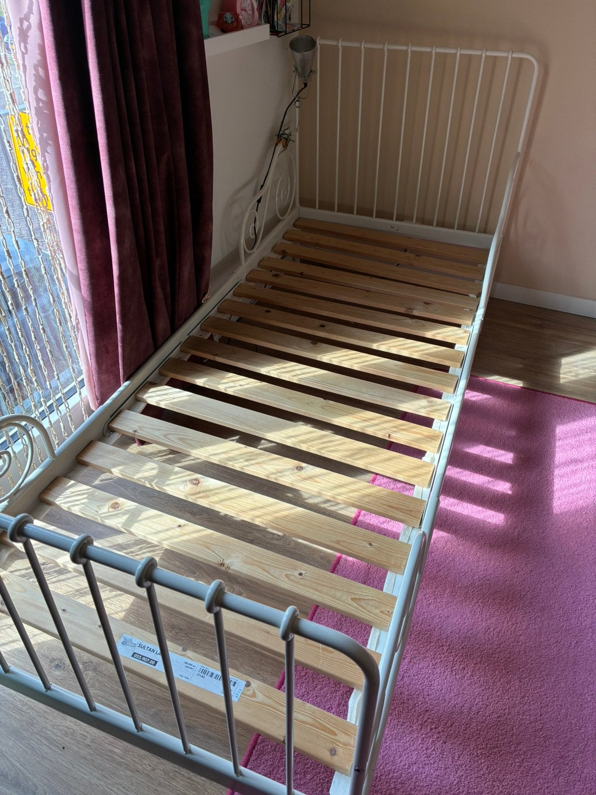 Bed ikea 80-200, Huis en Inrichting, Slaapkamer | Bedden, Ophalen, Eenpersoons, Wit, 80 cm