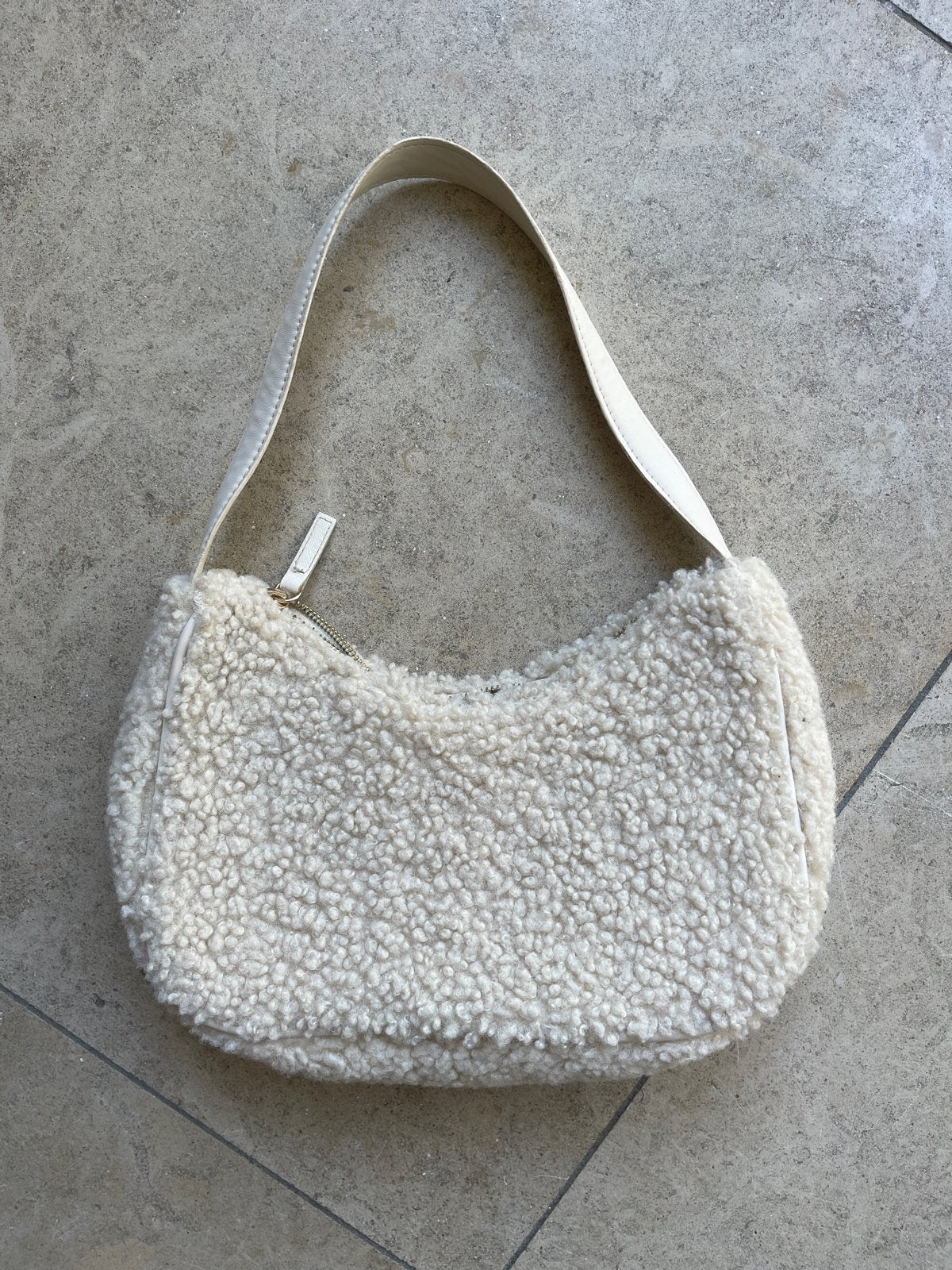 H&M Handtas in Teddy Uitvoering, Ophalen of Verzenden, Zo goed als nieuw, Beige, Handtas