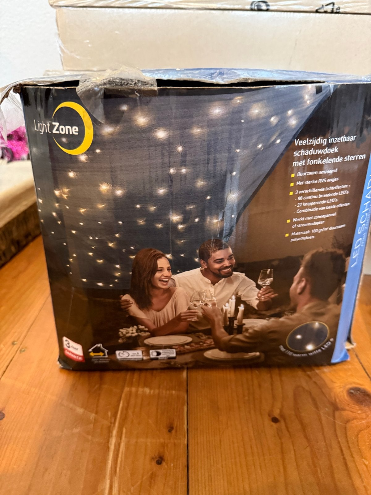 Light Zone Schaduwdoek met fonkelende sterren, Tuin en Terras, Schaduwdoeken, Nieuw, Ophalen of Verzenden
