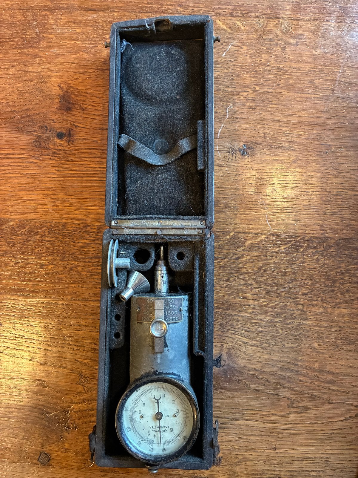Antieke TACHOMETER in originele houten kist, Ophalen of Verzenden