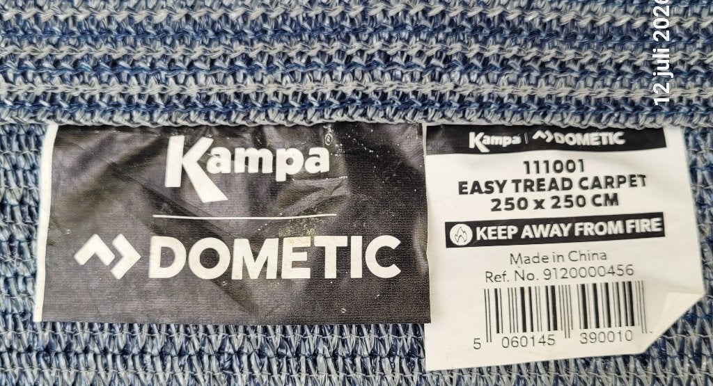 Kampa Dometic easy tread tenttapijt 250x250 nieuw, Ophalen of Verzenden, Nieuw