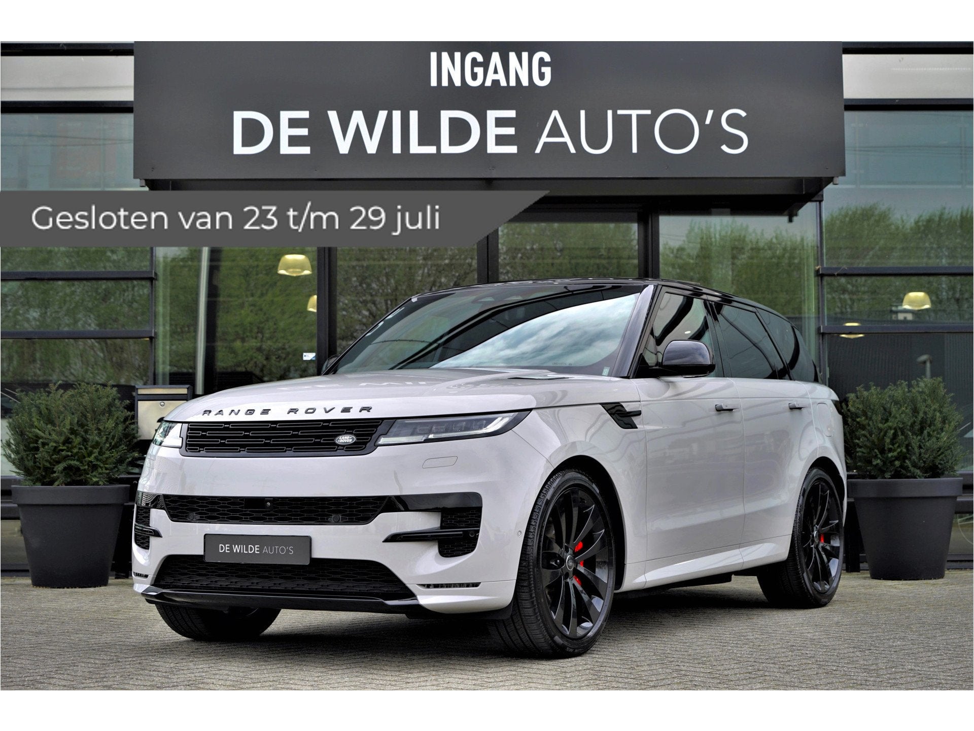Land Rover Range Rover Sport 3.0 P460e Dynamic HSE Borasco G, Automaat, Zwart, 2996 cc, Bedrijf
