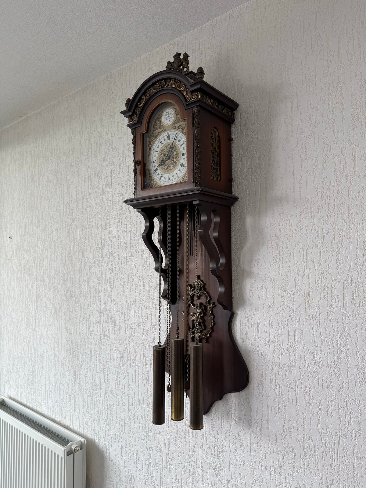 Antieke Wandklok Tempus Fugit, Ophalen