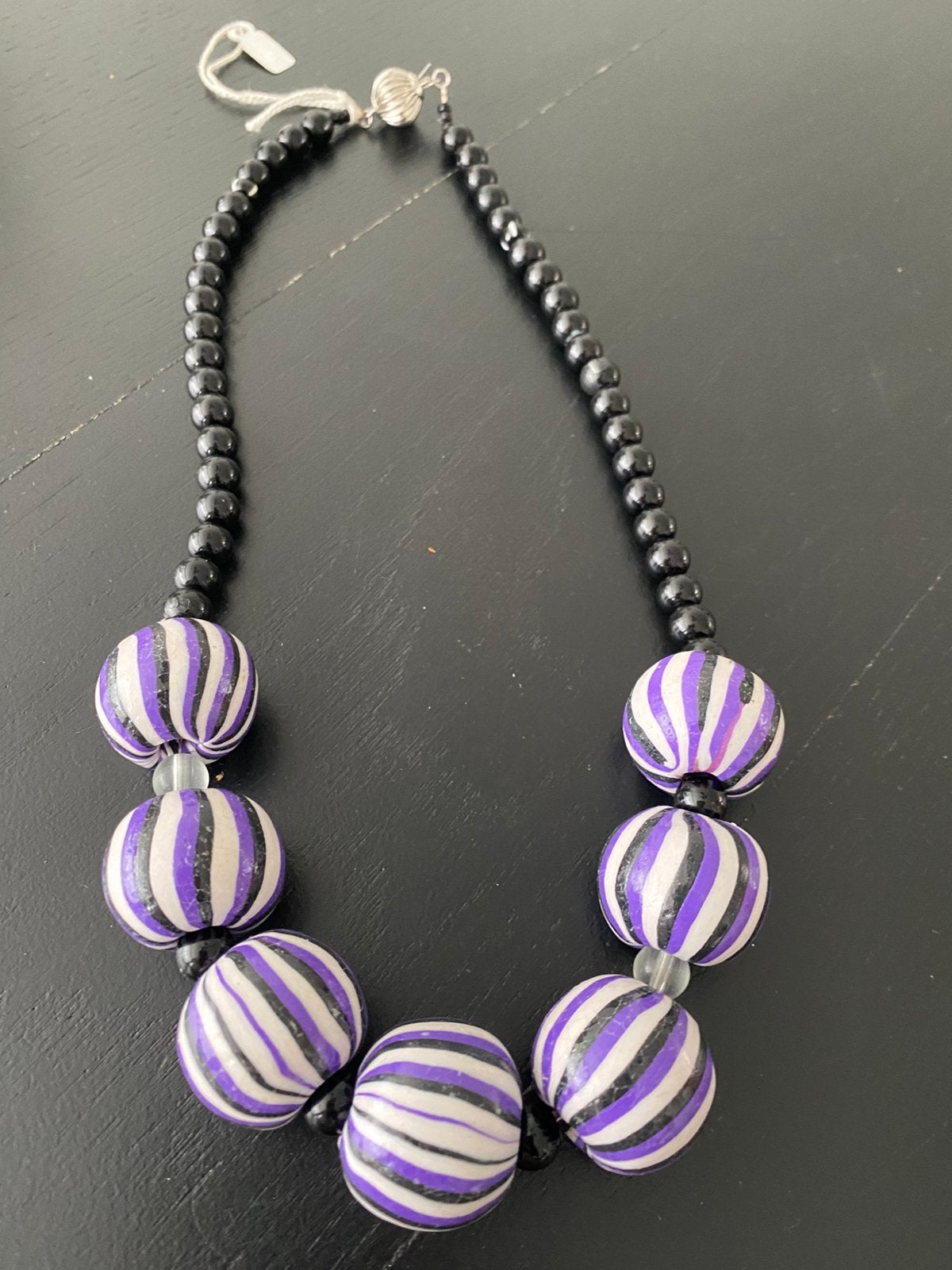 Handgemaakte vintage ketting, Ophalen of Verzenden, Zo goed als nieuw, Bruin, Overige materialen