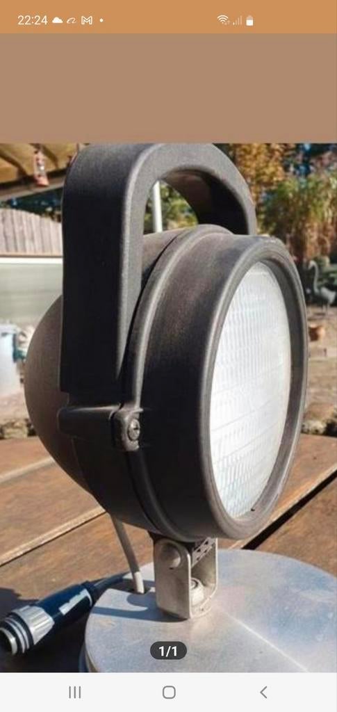Robuuste zoeklamp / schijnwerper met handvat, Ophalen of Verzenden, Gebruikt