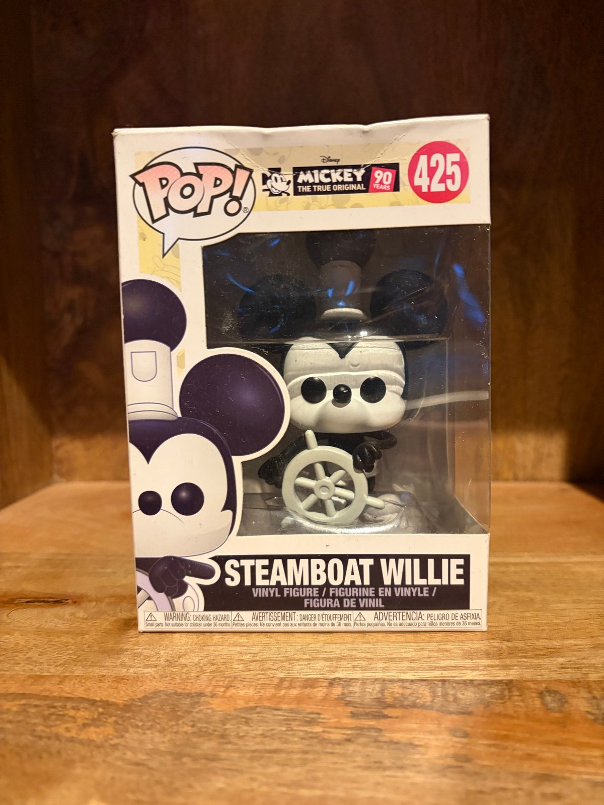Funko Pop! Disney Mickey Mouse Steamboat Willie #425, Ophalen of Verzenden, Mickey Mouse, Nieuw, Beeldje of Figuurtje