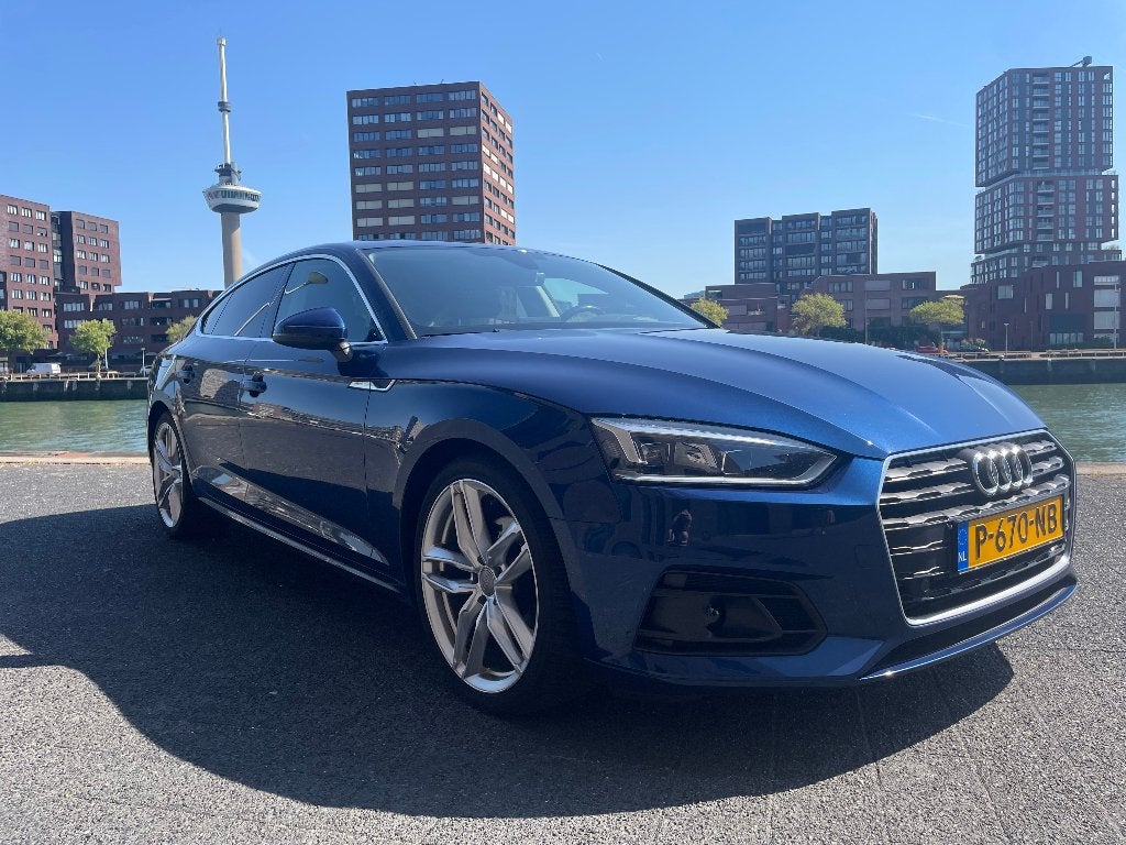 Audi A5 2.0 Tfsi CNG 170pk S Tronic 2018 Blauw, Auto's, Audi, Euro 6, 4 cilinders, Blauw, Leder