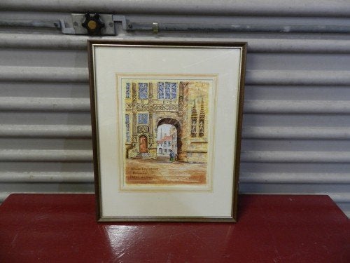 Schilderij / prent Blinde Ezelstraat Brugge, door Peter de J, Ophalen of Verzenden, 'T Olde Gre-j, Info@toldegrej.nl, Endepoelstraat 20f Didam