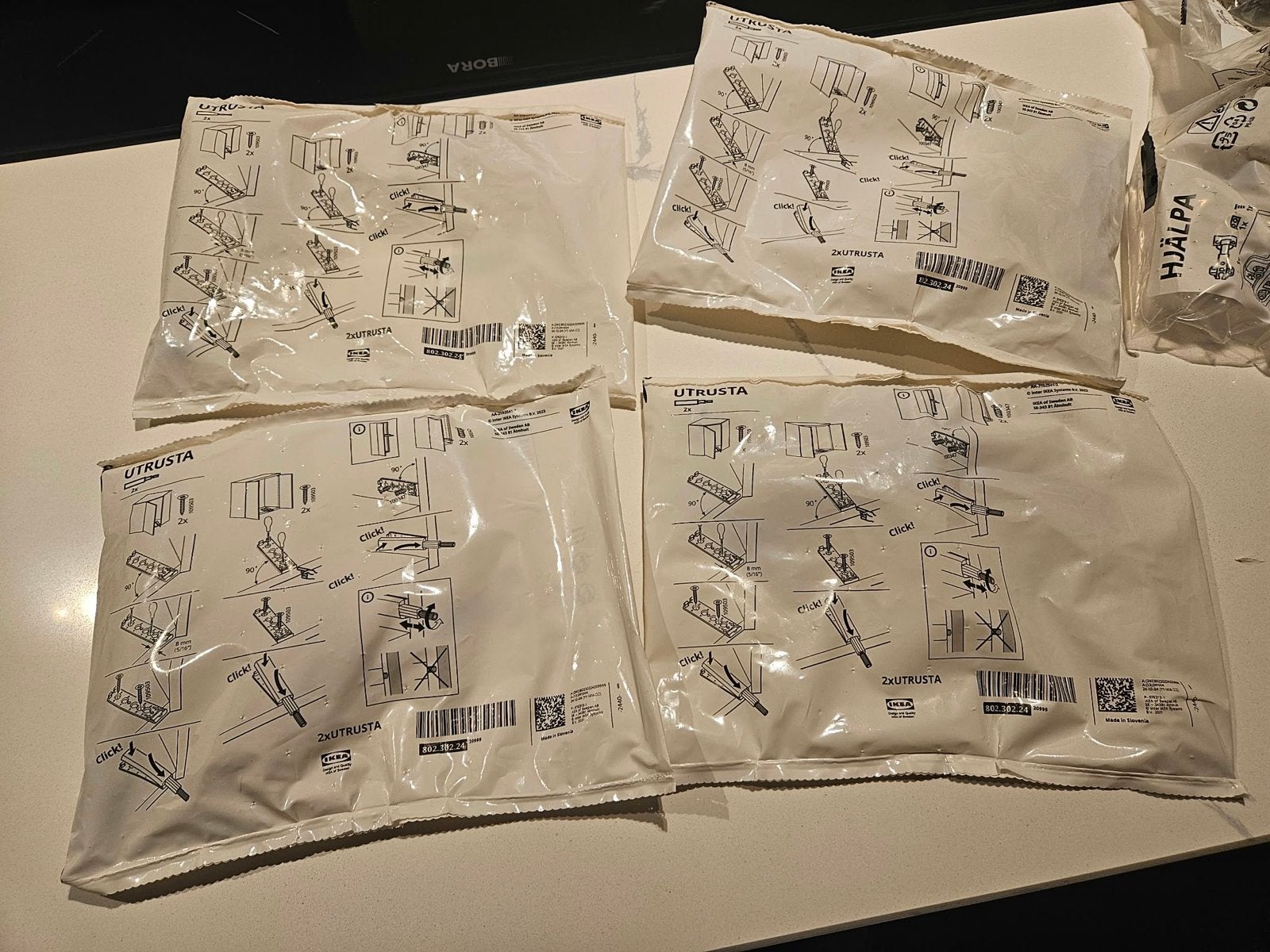 4x2 stuks Utrusta IKEA drukbeslag (NIEUW!), Ophalen of Verzenden, Nieuw, Scharnier
