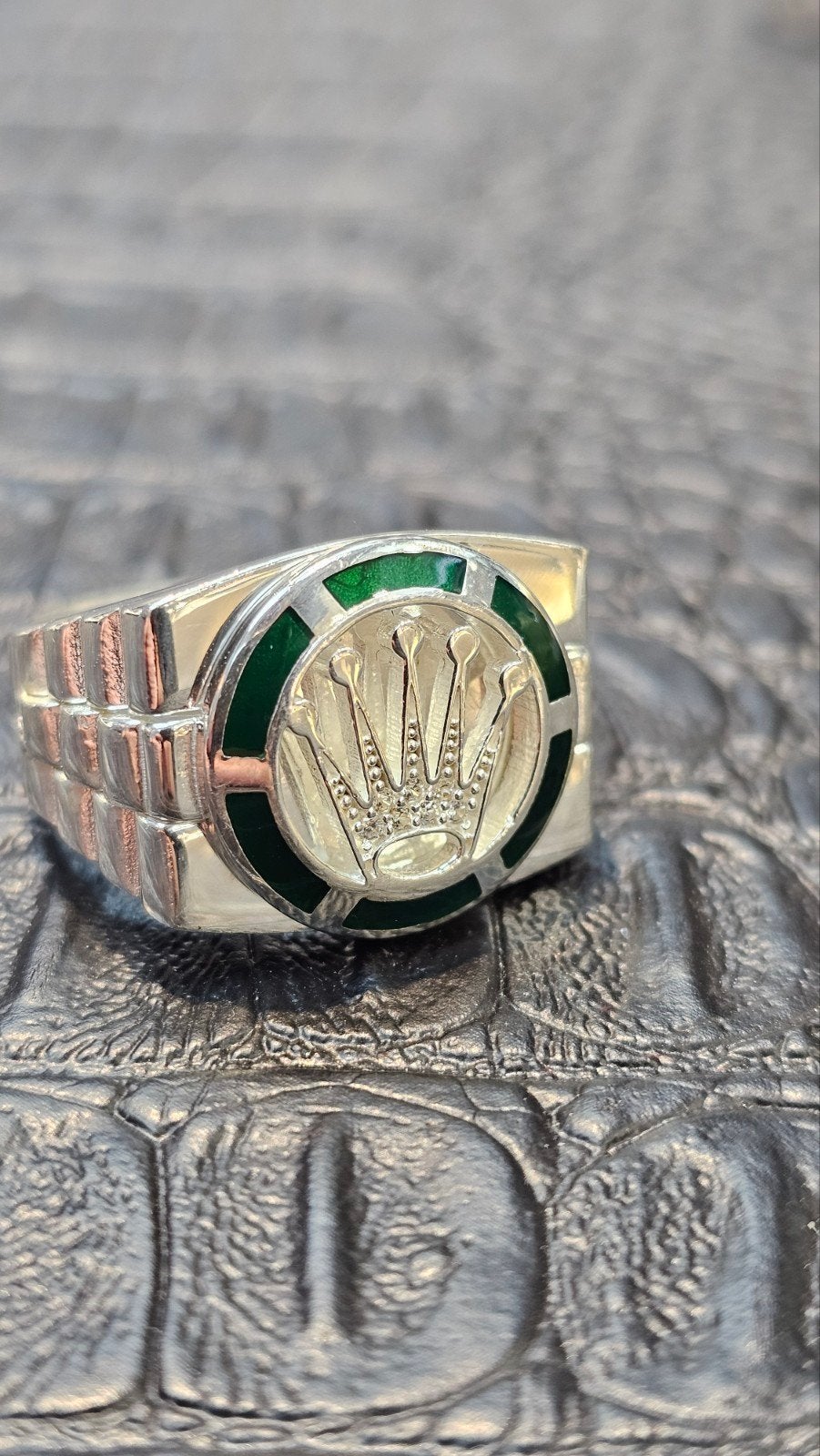 Prachtige zilver Kroon ring, Heer, Nieuw, Ophalen of Verzenden, Zilver