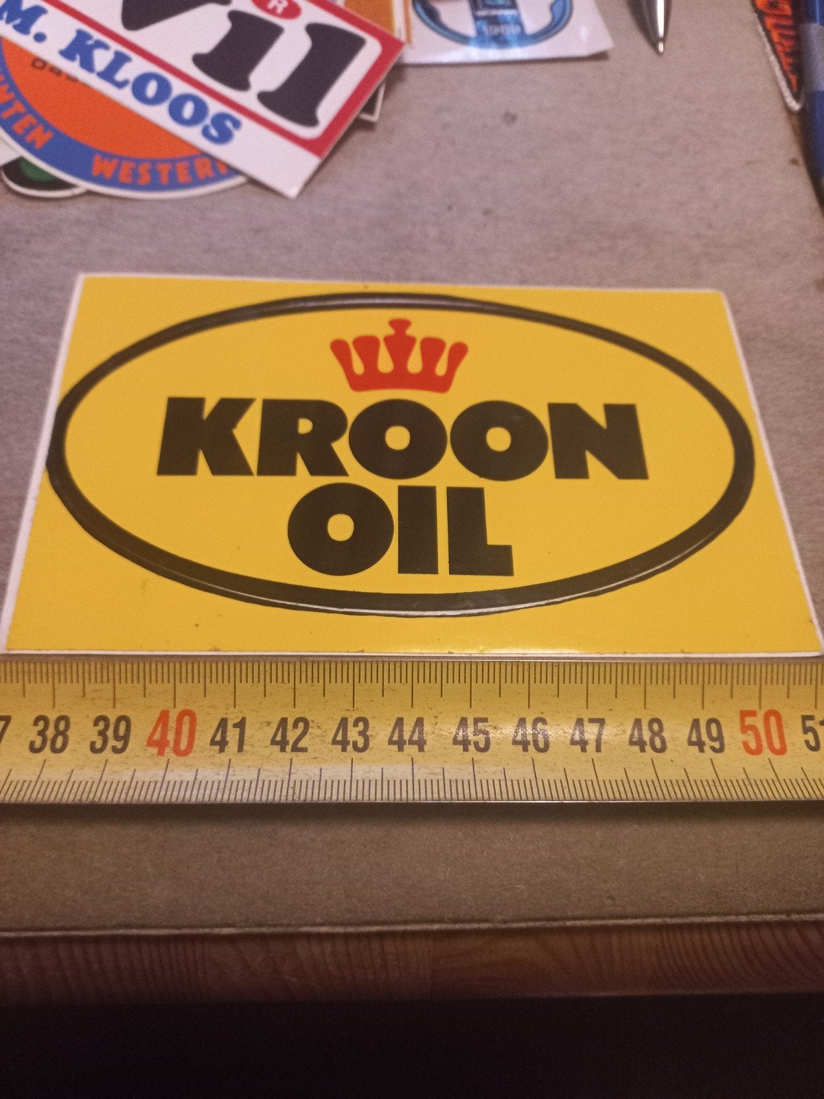 Vintage Kroon Oil sticker - Auto/Motor, Verzamelen, Ophalen of Verzenden, Zo goed als nieuw, Auto of Motor