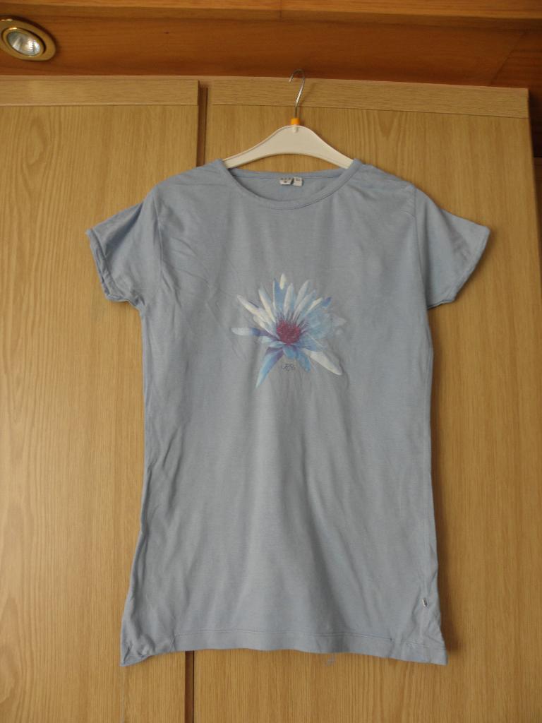 Goedkoop lang blauw katoenen bloem print shirt RFG RAGS 34, Blauw, Ophalen of Verzenden, Korte mouw, Maat 34 (XS) of kleiner