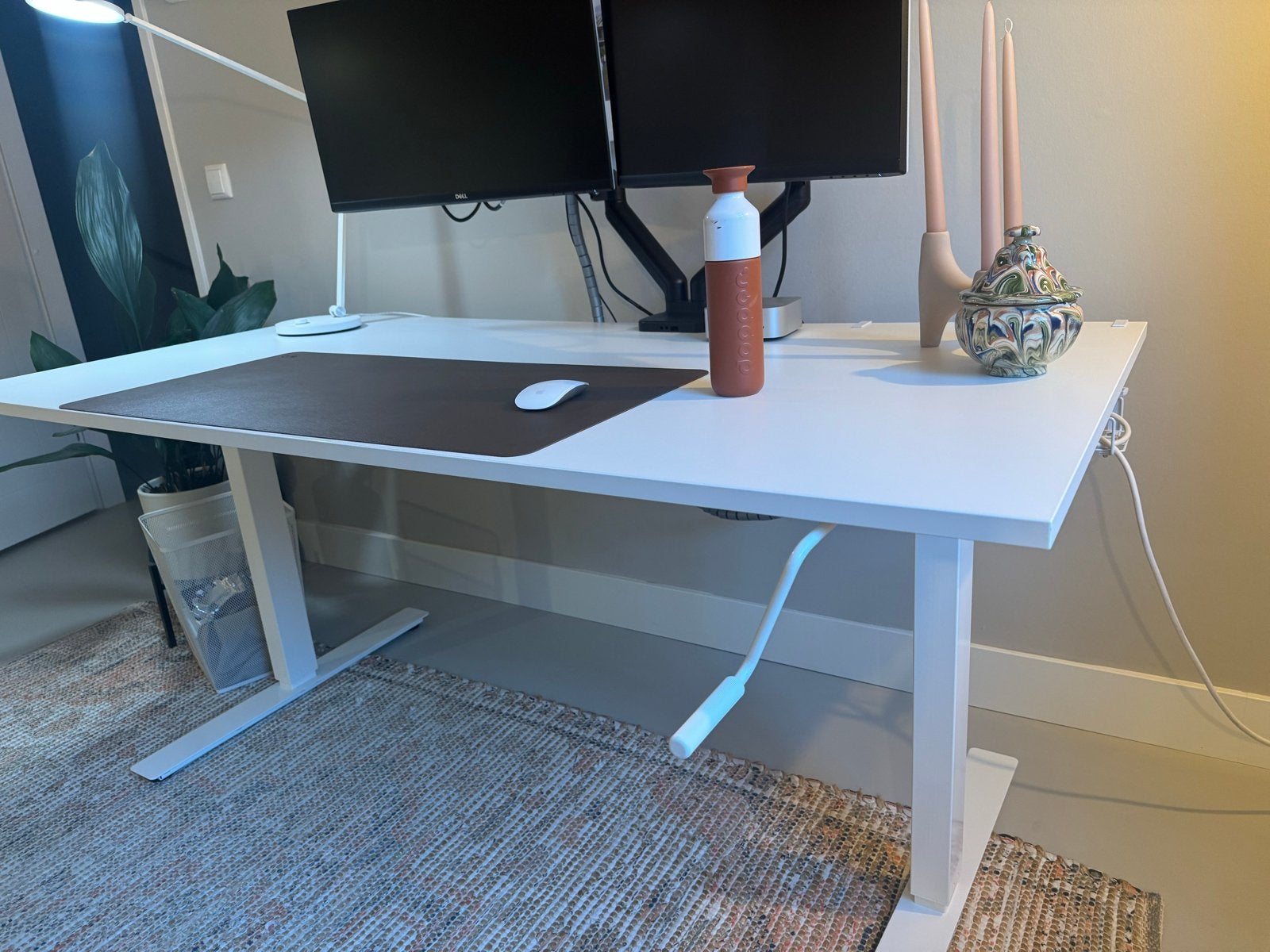 Modern Wit Zit-sta Bureau - Ergonomisch & Verstelbaar, Zit-sta bureau, Spaanplaat of MDF, In hoogte verstelbaar, Ophalen of Verzenden