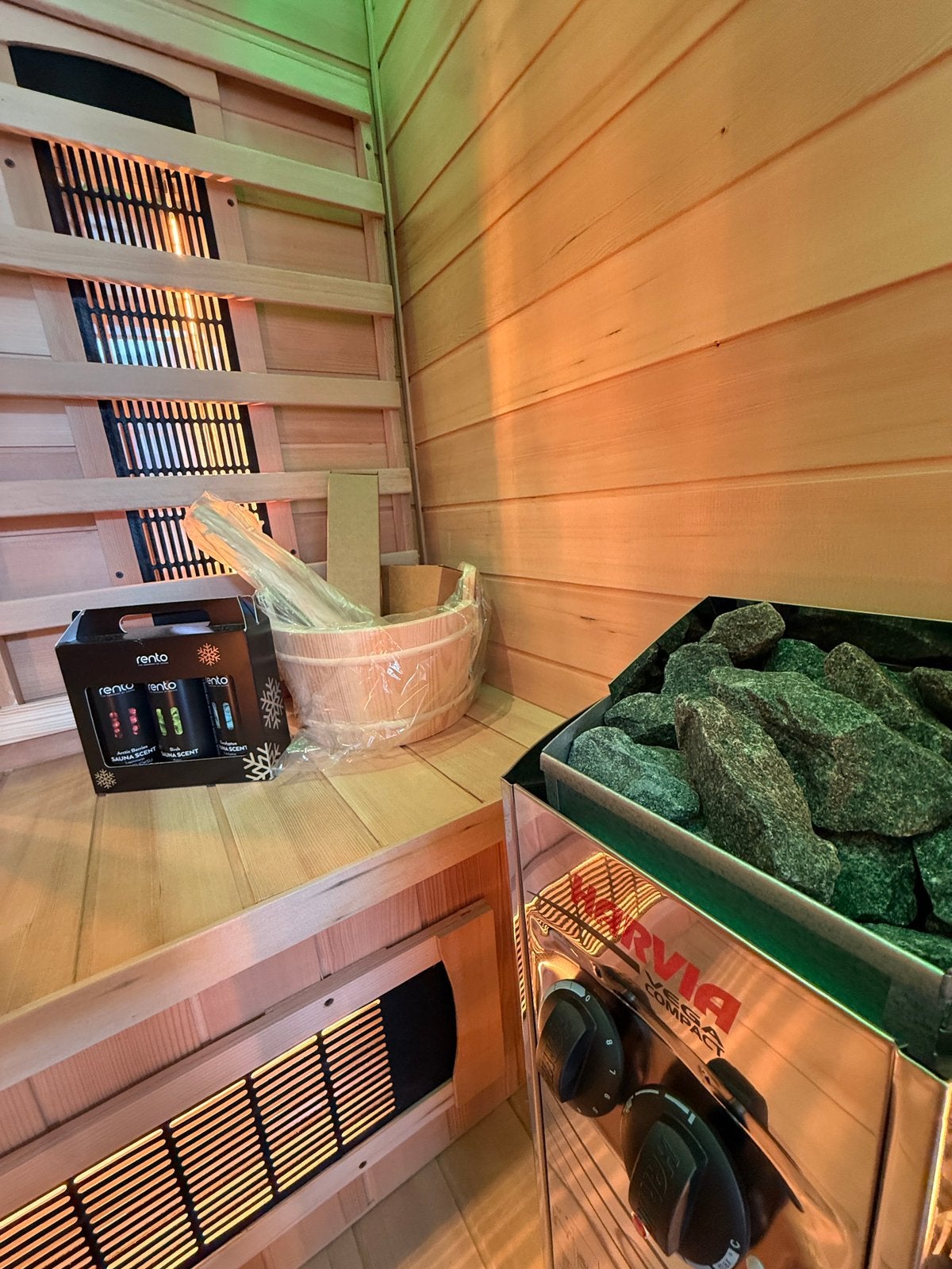 Combi Sauna - Infrarood + opgietkachel | GRATIS BEZORGING, Ophalen of Verzenden, Zo goed als nieuw, Complete sauna
