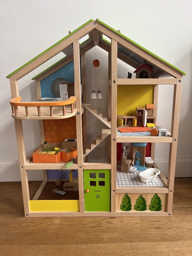 Hape Four Seasons houten poppenhuis, Ophalen, Gebruikt, Poppenhuis