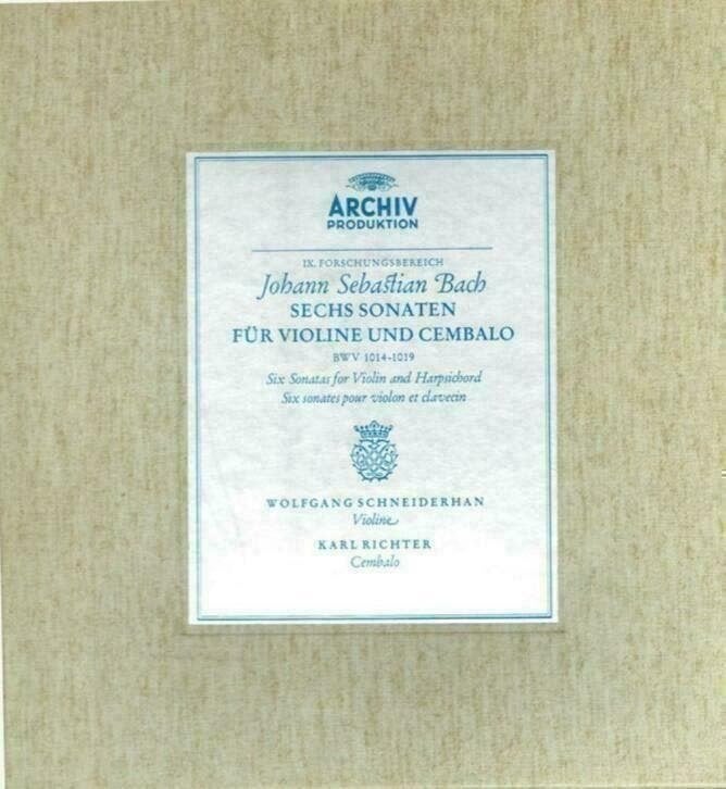Schneiderhan Richter‎ J S Bach Violinsonaten BWV 1014 1019, Kamermuziek, Ophalen of Verzenden, Zo goed als nieuw, 12 inch