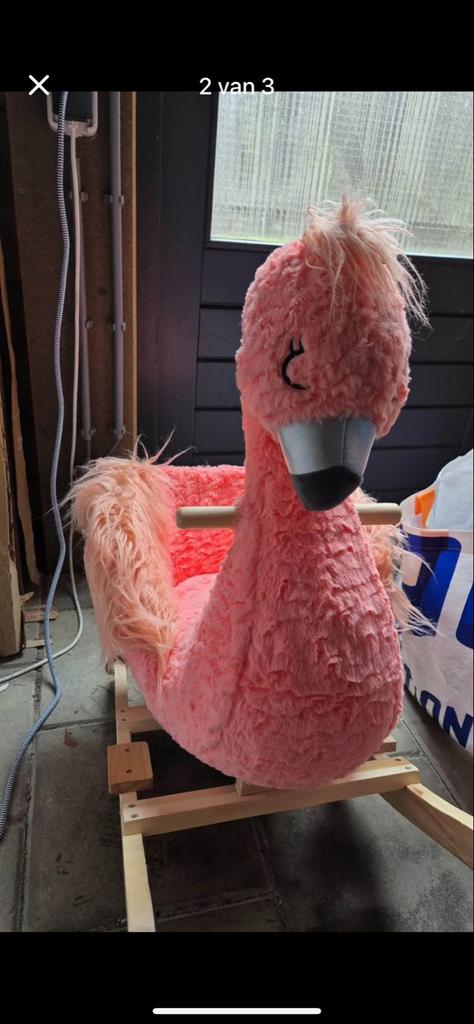 Roze Flamingo Hobbelpaard - Zo goed als nieuw, Ophalen, Zo goed als nieuw